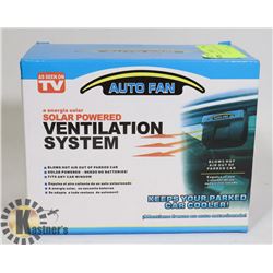 NEW SOLAR POWERED AUTO FAN: CAR VENTILATION