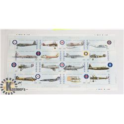 75TH ANNIVERSARY OF THE RCAF UNCUT SHEET
