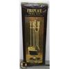 Image 1 : NEW 5 PIECE BRASS FIREPLACE TOOL SET