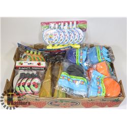 FLAT OF ASSORTED PARTY SUPPLIES