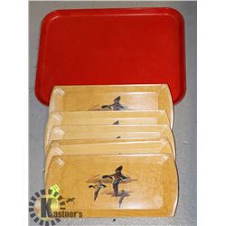 7PCS OF MALLARD LAP TRAYS VINTAGE PLUS