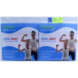 PAIR OF REUSABLE MUSCLE HOT / COLD PADS