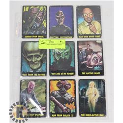 SHEET OF 1960'S HORROR CARDS