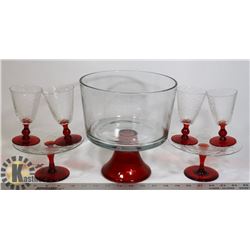 LARGE BOX OF PARTY CRANBERRY ITEMS