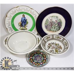 FLAT OF COLLECTIBLE CHINA PLATES AND MORE