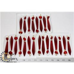 24 RED LAMP CRYSTALS