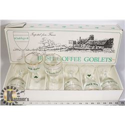 VINTAGE 6PC IRISH COFFEE GOBLET SET