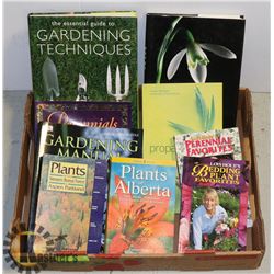 FLAT OF ASSORTED GARDENING BOOKS