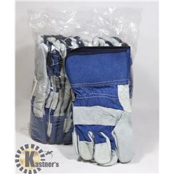 BUNDLE OF 12 FORCEFIELD LEATHER WORK GLOVES