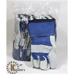 BUNDLE OF 12 FORCEFIELD LEATHER WORK GLOVES