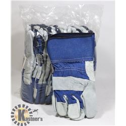 BUNDLE OF 12 FORCEFIELD LEATHER WORK GLOVES