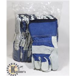 BUNDLE OF 12 FORCEFIELD LEATHER WORK GLOVES