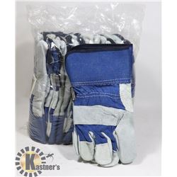 BUNDLE OF 12 FORCEFIELD LEATHER WORK GLOVES