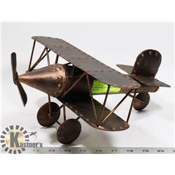COPPER WW1 STYLE AIRPLANE DECORE