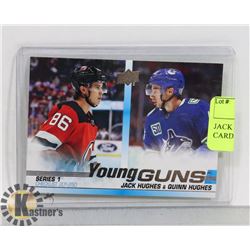 JACK & QUINN HUGHES ROOKIE CARD