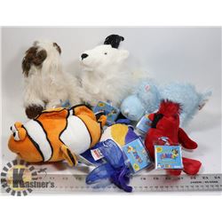 LOT OF 6 WEBKINZ "ADOPT A PET" COLLECTIBLE PLUSH