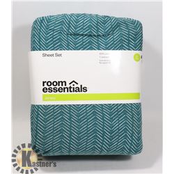 ROOM ESSENTIALS SIZE TWIN XL JERSEY SHEET SET