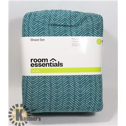ROOM ESSENTIALS SIZE TWIN XL JERSEY SHEET SET