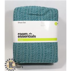ROOM ESSENTIALS SIZE TWIN XL JERSEY SHEET SET