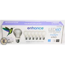 NEW ENHANCE LED60 8.8 WATTS SET OF 6 LED BULBS
