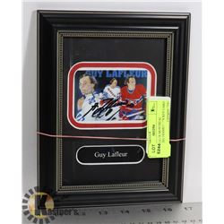 GUY LAFLEUR MONTREAL CANADIENS FRAMED HOCKEY CARD