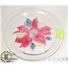 Image 1 : DECORATIVE CENTER PIECE PLATTER WITH FLOWER IMAGE