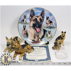 LOT OF GERMAN SHEPHERD ORNAMENTS