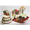 Image 1 : MUSICAL SNOW GLOBE AND MUSICAL CAROUSEL HORSE