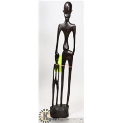 AFRICAN SCULPTURE OF MAN AND BOY 17''
