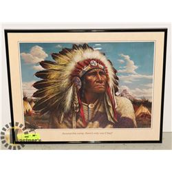 FRAMED CHIEF PICTURE - "AROUND THIS