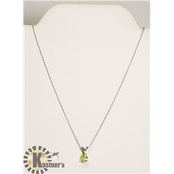 #180-PERIDOT PENDANT & NECKLACE