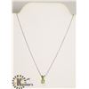 Image 1 : #180-PERIDOT PENDANT & NECKLACE