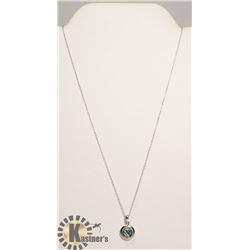 #176-BLUE TOPAZ PENDANT & NECKLACE