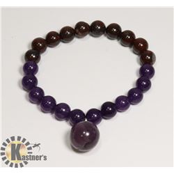 #160-AMETHYST/ BLOODSTONE 8.5MM/ 14MM/ 7.5"