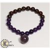 Image 1 : #160-AMETHYST/ BLOODSTONE 8.5MM/ 14MM/ 7.5"