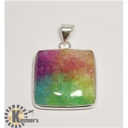 #152-RAINBOW SOLAR QUARTZ PENDANT