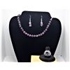 Image 1 : 13)  SUITE OF NATURAL AMETHYST AND SILVER