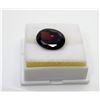 Image 1 : 16)  BLOOD RED OVAL ZIRCON GEMSTONE,