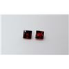 Image 1 : 21)  LOT OF 2 MATCHED SQUARE CUT GARNET