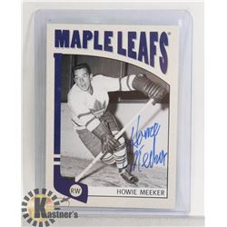 HOWIE MEEKER AUTOGRAPHED TORONTO MAPLE LEAFS CARD