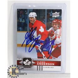 GLENN ANDERSON AUTOGRAPHED TEAM CANADA CARD