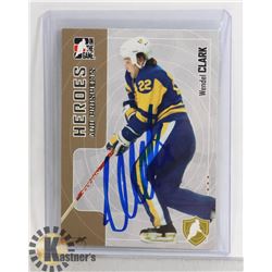 WENDEL CLARK SASKATOON BLADES AUTOGRAPHED CARD