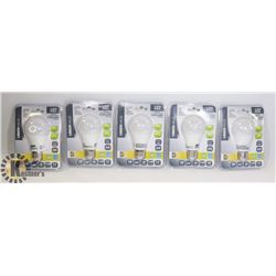 LOT OF 5 LED A19 60W EQUIVALENT LIGHT BULBS