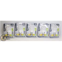 LOT OF 5 LED A19 60W EQUIVALENT LIGHT BULBS