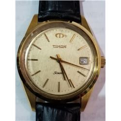 NEW DESIGNER TIMON AUTOMATIC GOLD TONE BEZEL WATCH