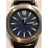 Image 1 : TITUS DESIGNER BLUE DIAL WATCH WITH LEATHER BAND