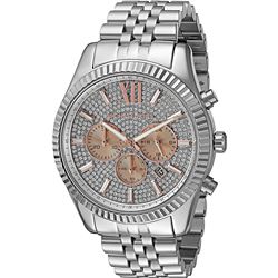 NEW MICHAEL KORS LEXINGTON PAVE 44MM MSRP $489
