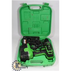 KAWASAKI 21.6V CORDLESS DRILL SET IN A CASE