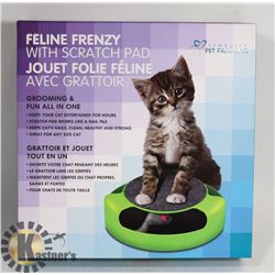 NEW FELINE FRENZY TOY W/ SCRATCH PAD