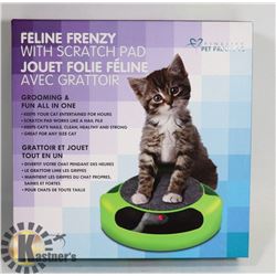 NEW FELINE FRENZY TOY W/ SCRATCH PAD